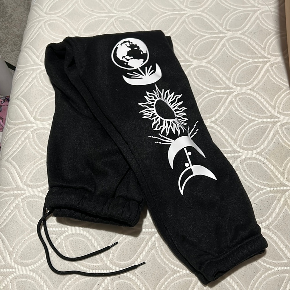 Earthy/Astrological Jawstring sweatpants